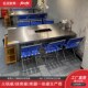 露营风不锈钢烤肉桌商用炭火户外烧烤桌子工业风地摊火锅桌椅组合
