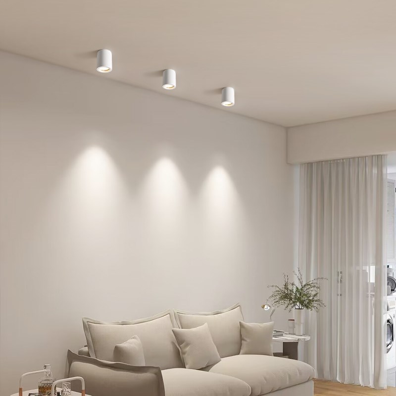 网红石膏筒灯简约客厅餐厅走廊酒店衣帽间防眩光无主明装天花射灯