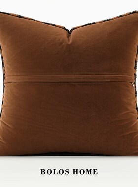 柏洛斯Vintage轻奢中古高级橙色靠枕高端酒店沙发卧室抱枕套定制