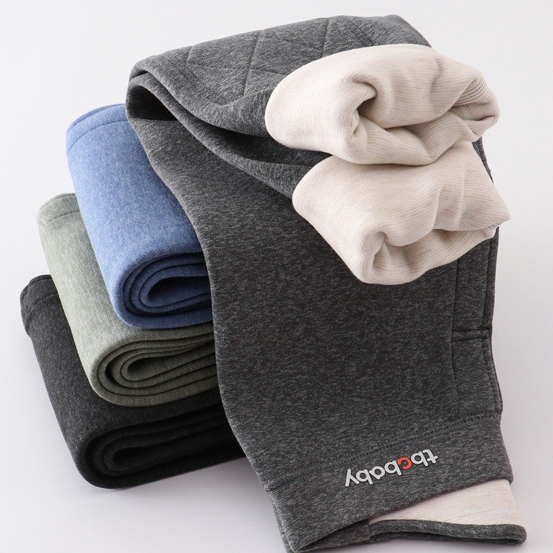 儿童保暖裤德绒薄款打底裤男孩内穿加绒加厚棉裤男童卫生裤中童绒