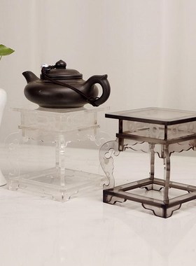 小博古架文玩展示收纳架摆件佛像珠宝底座置物架茶桌台紫砂壶展台