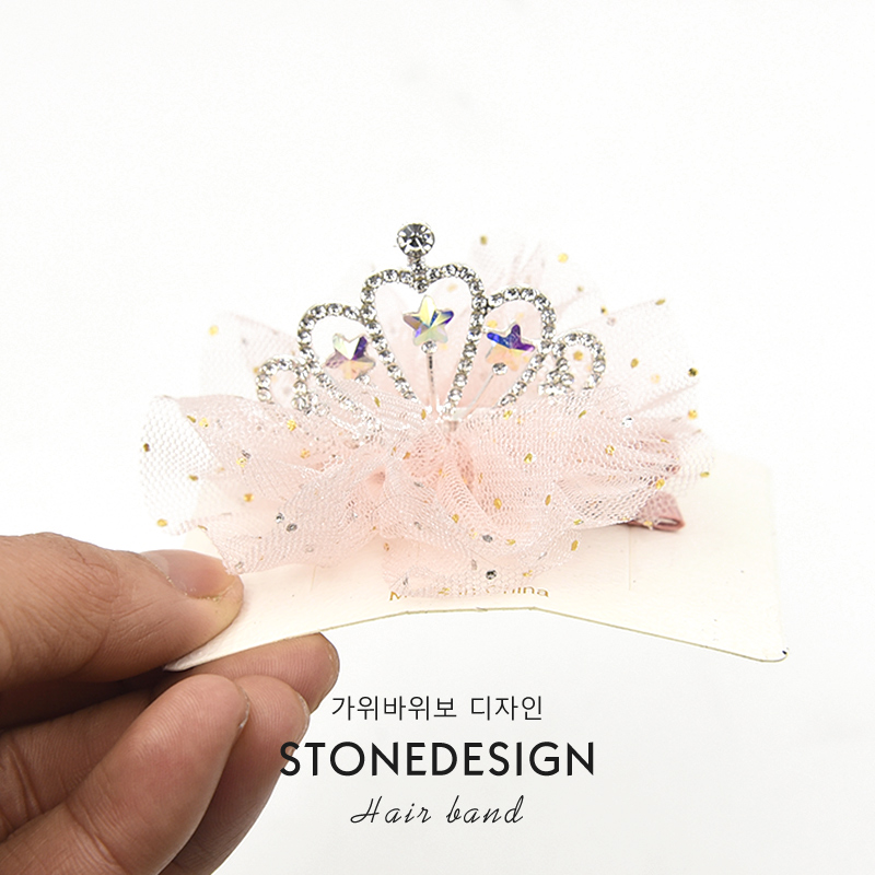 韩国儿童王冠发夹公主发卡女童生日头饰可爱小皇冠头饰小女孩发饰