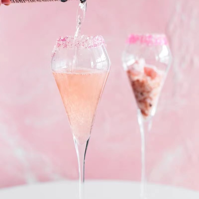 无铅水晶香槟杯网红起泡高脚气泡酒杯葡萄酒杯手工制可定制LOGO