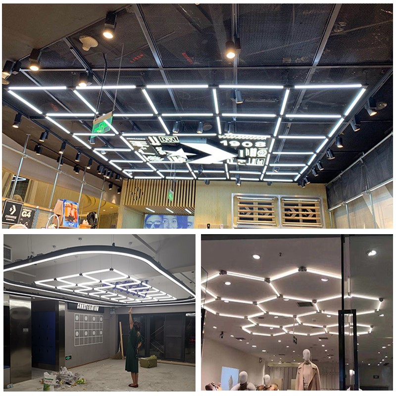 创意造型T8拼接灯管服装店定订制方形模特装饰设计长条灯led酒吧