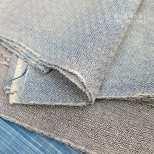 广西民间纯手工织布土布纯棉布料 草木染色手织壮锦布DIY桌布台布