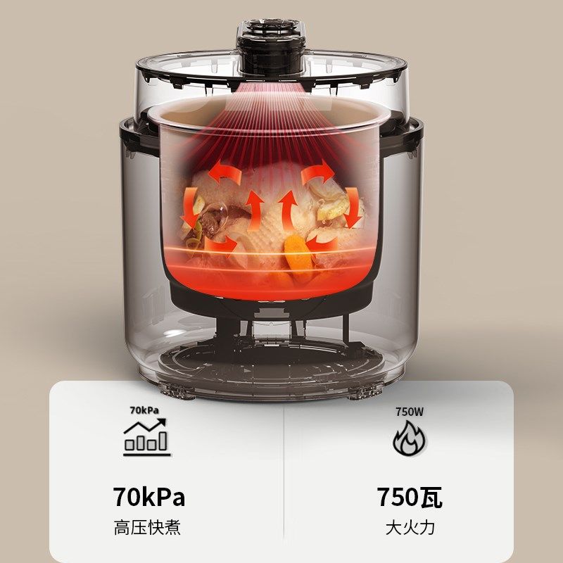 TOTIKI迷你电压力锅小型多功能双胆家用1一2一3人电高压锅电饭锅