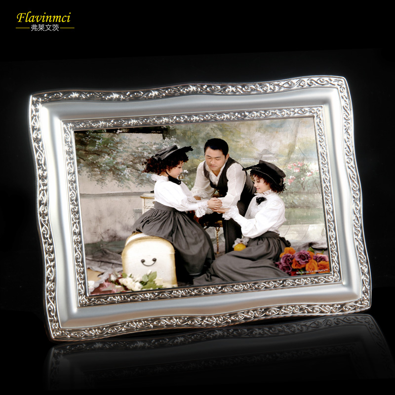 弗莱文次欧式 6寸7寸8寸10寸金属银相架相框婚礼生日毕业礼品像架