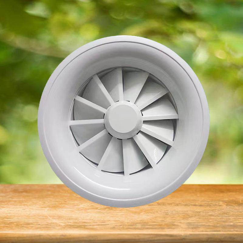 旋风口圆形铝合金散流器道排风WB202110旋转通风口流中央管空风调