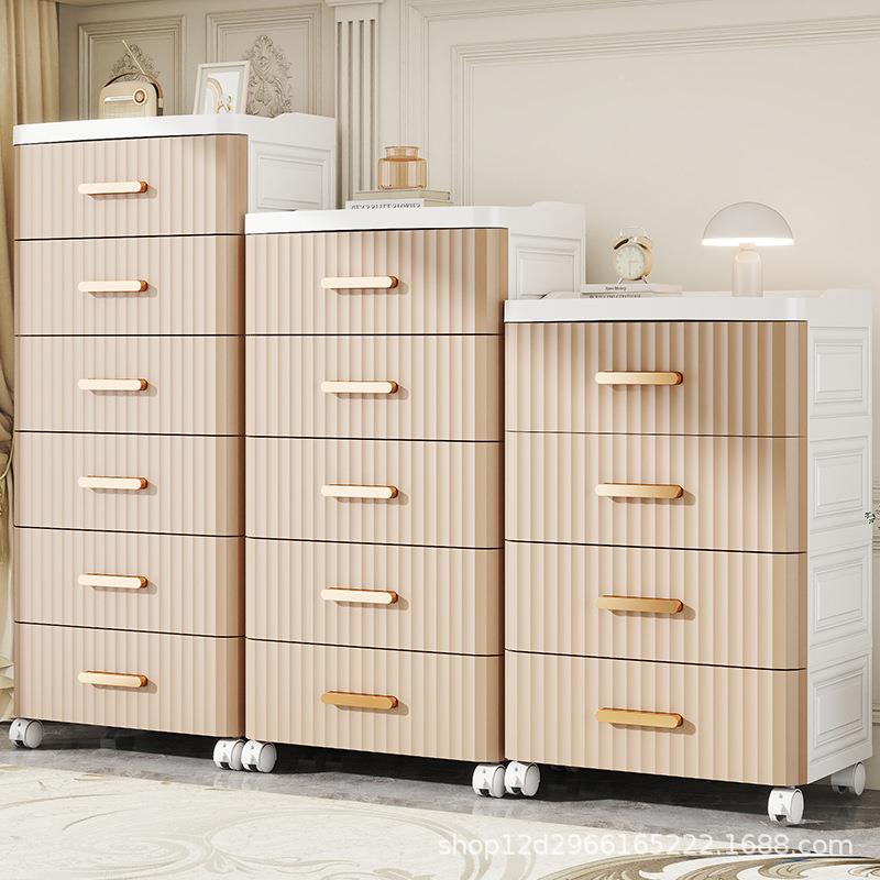 家用客厅塑零食五斗柜纳45-0宽欧鲁班-纯式收7柜抽料屉式储物柜子