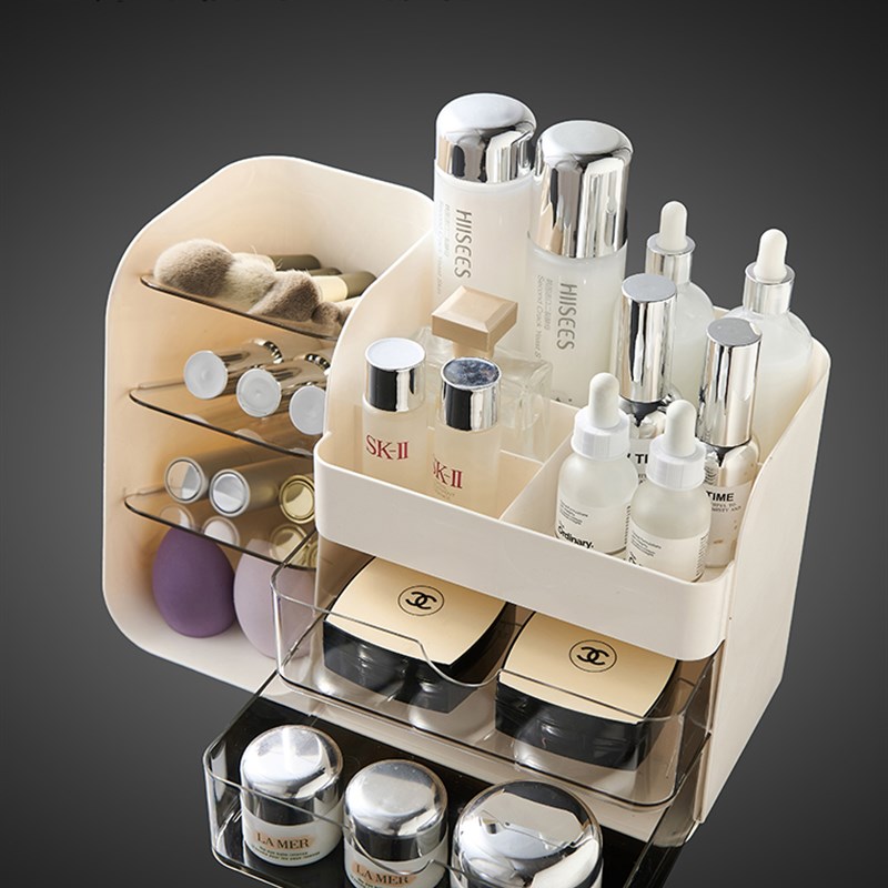 斜插笔筒桌面收纳盒h多层抽屉式文具收纳盒多功能透明可视工位办