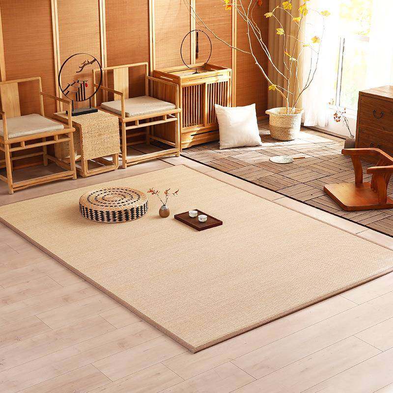 日阳台编织地垫毯飘窗地竹毯新式地中式榻榻米n8pRPtWj卧室客厅窗