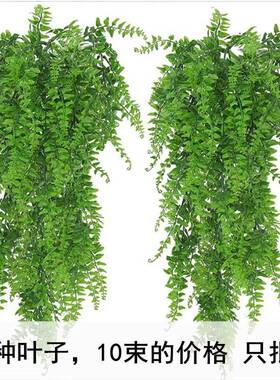 真波草壁挂龟背竹叶蕨H7302086叶斯壁装饰墙藤条塑料壁仿挂假花绿