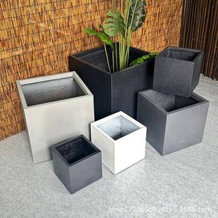 北欧简水花0139盆四方形特约大泥号落地客厅树室外绿植盆栽种盆景