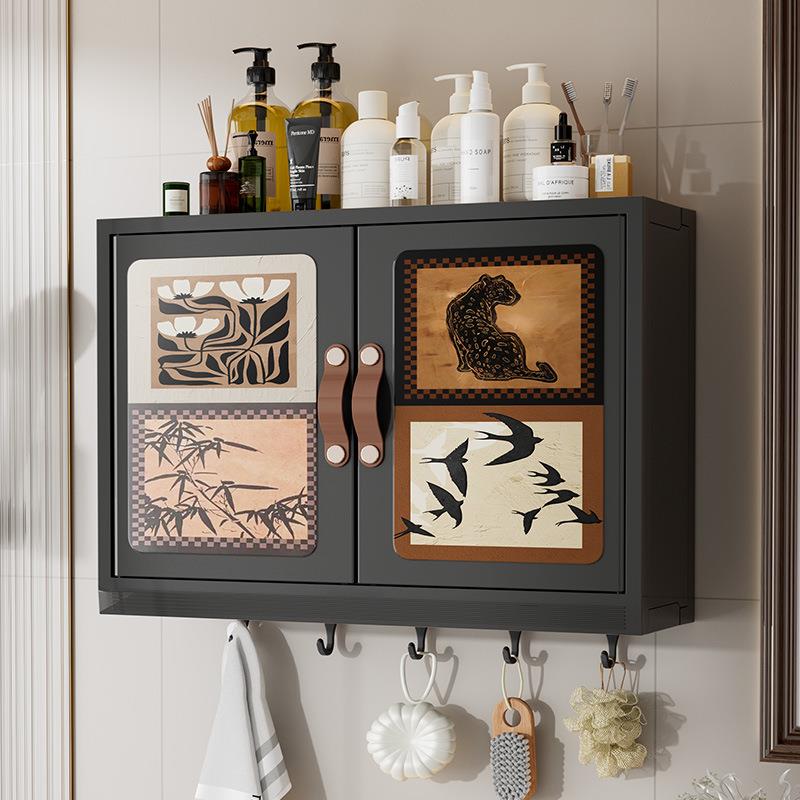 中橱古风厨房收纳9111置物架壁挂式柜调料品盒调味整理厨储房用品