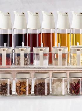 高档调料玻璃调味组合家用ZFF收纳房盒油瓶装组合调料盒厨套瓶装