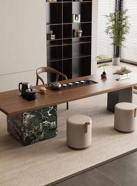 木岛台业接待茶桌客厅家办XDB公实室大板泡茶用桌轻奢高级感商茶