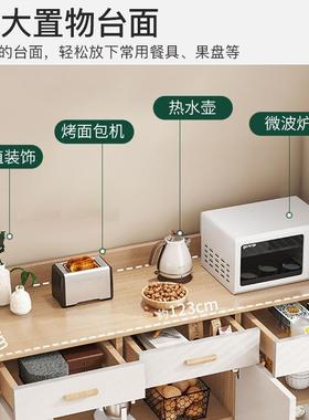 实木餐边FUD柜茶水柜厨房橱物柜客厅置柜收餐纳柜靠墙储备物柜矮