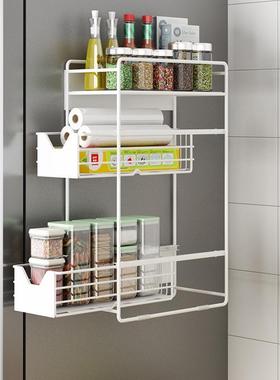 TQE物磁吸冰箱置架侧收纳架厨房保鲜膜袋冰柜挂洗衣机面夹缝隙侧