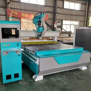 全自动机大型直排换刀板式家具柜门柜体拉米诺数控木工雕刻开料机