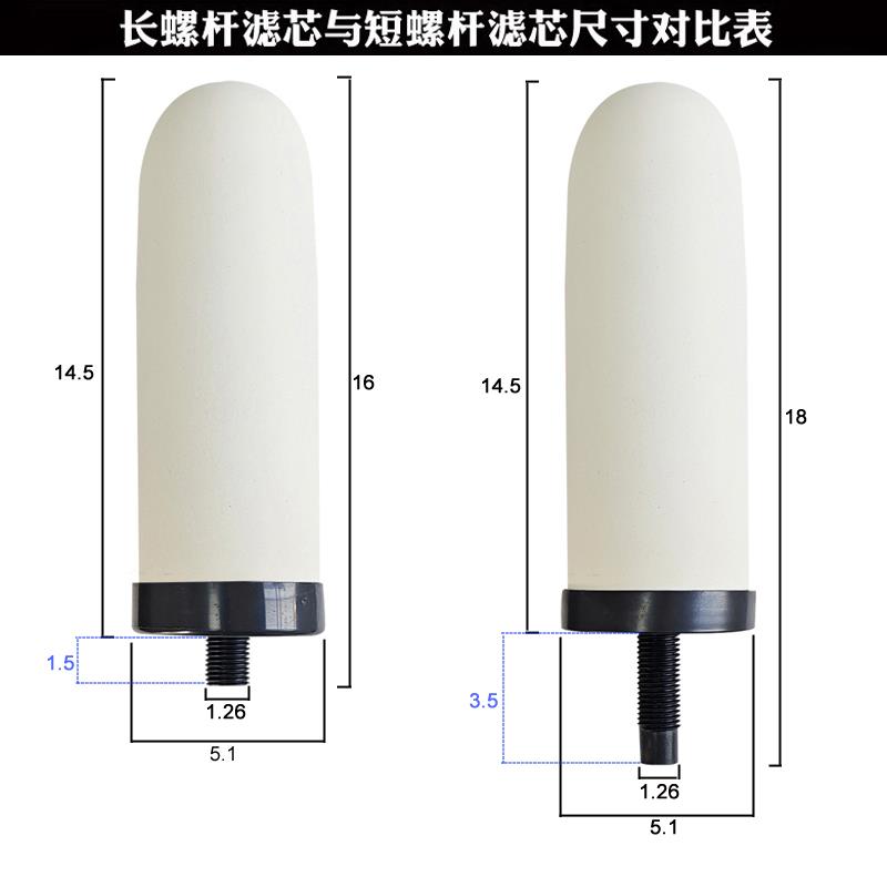 陶瓷滤芯1净5寸锁牙桶WF-健能量水通用饮水机康净水器滤芯过滤心