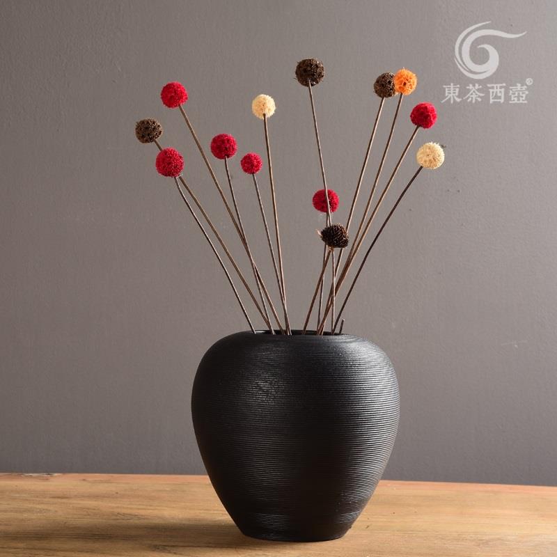 瓷陶插干花花瓶大号创北欧式花地器客GA2020FA厅落花插花艺家居鲜