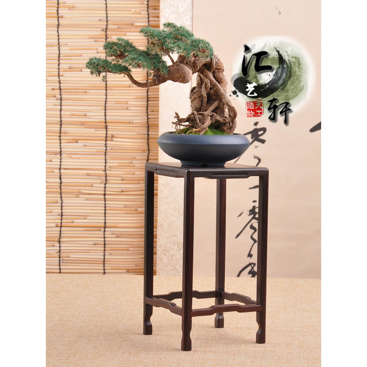 实木紫檀式小方形花桌中式崖炉式小ZYO微盆景茶壶香宋高展示架