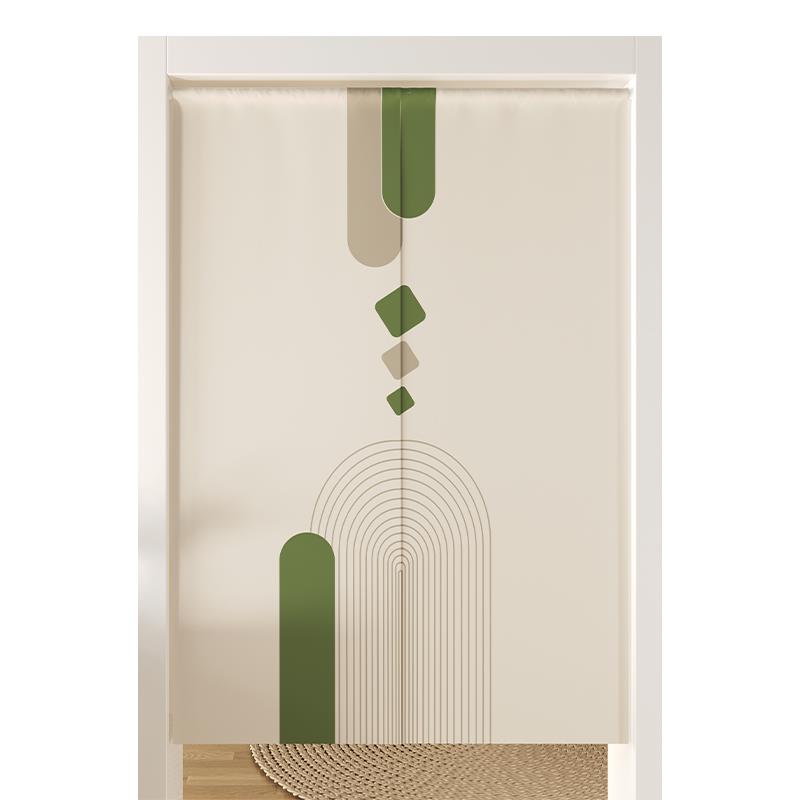 厨房门遮挡帘卧室专隔断化用妆室厕所用免打家孔00784565半截布帘