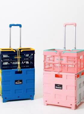 厂家定可制折叠物车买菜车取拉快递DA-S30-S购杆车万向轮大容量便