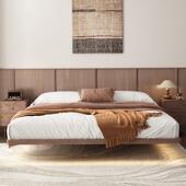 白蜡架木纯木床实榉28368木排骨欧1米5全实木床无床头悬浮床2024