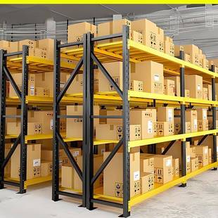 黑轻黄694色架型货仓储层中型仓库多货架电商驿站储物架快递货架