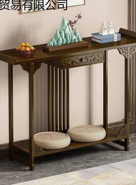 玄关新中式IEH桌子供条案古风条几长条桌进门靠关墙入户桌玄台供