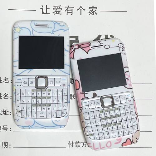 学生全键盘可爱E63移动联通电信全网通4G戒网瘾备用黑红蓝莓手机