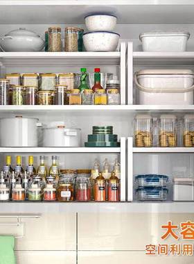 可伸缩厨房置架台内橱面柜隔物板分层架下水槽柜调料收纳锅架OVQ