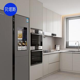 厨房橱柜柜体全屋定制现代简约家用厨一体定制石英石整台面肤柜感