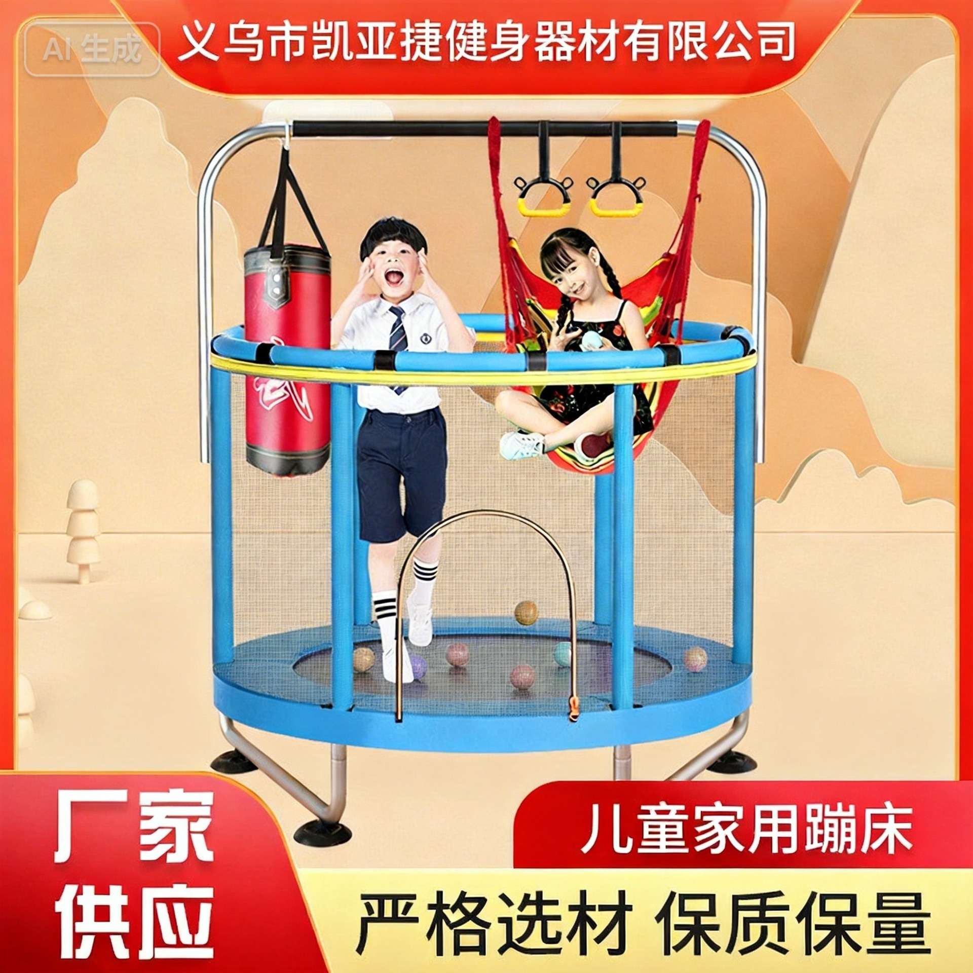 家用蹦蹦床婴幼儿童少年适用金属材质提升运动协调亲子互动跳跳床