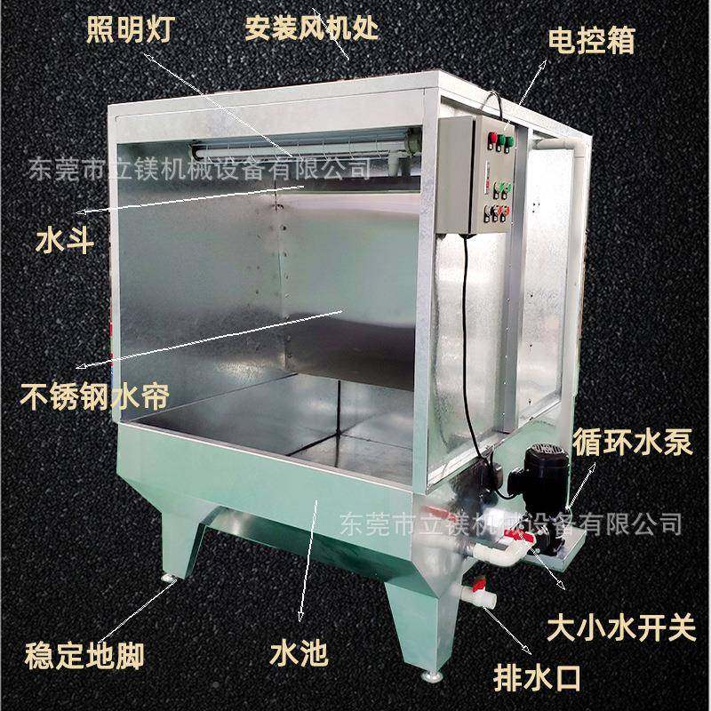 广西帘柜漆喷油水柜抛光打磨水幕除尘柜水循环slg4001滤喷房过漆