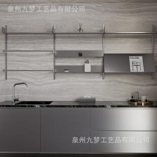 不锈钢置架可移动收纳架多层轨i道v上tsoe60物6不锈钢墙516置物架