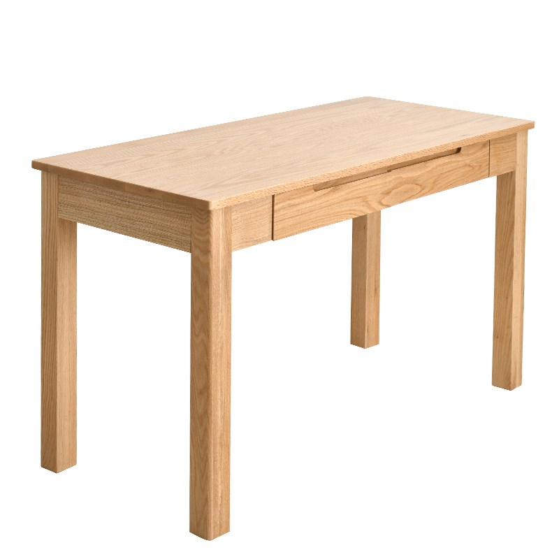 实木书桌北d美橡木办公桌电脑桌原木色学生习字桌小户型卧室写字