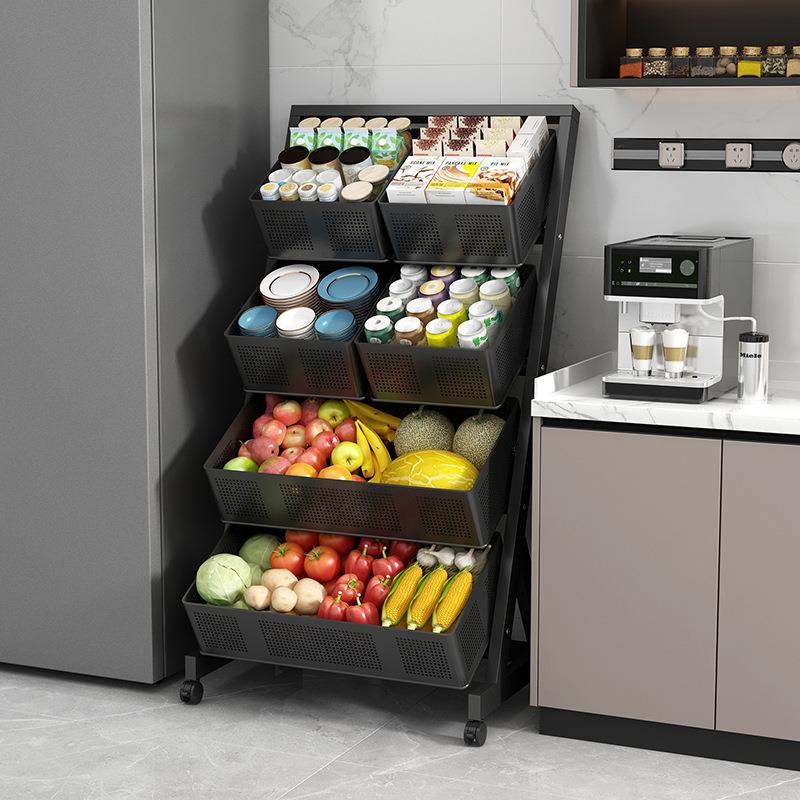 多可层置市物架厨房用品收纳架家用卧室零食物架移动储多层收纳超