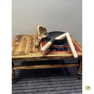 ?打油茶全套茶曼太凹电磁油茶灶复古面油茶桌剁具BNV茶木锅锤套装