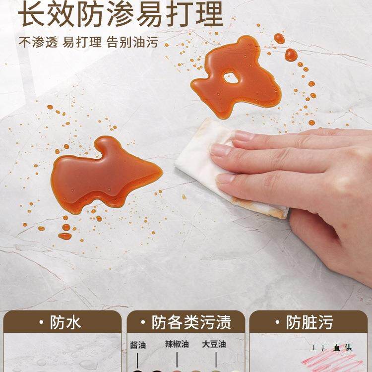 厨房防F98HMHMS油纸墙面防火高温贴纸防水自粘墙纸瓷墙砖墙壁贴专
