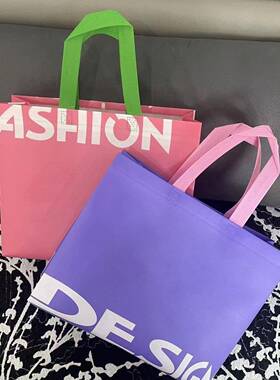 无物纺布广JUR告刷袋厚防水手提包印刷l加ogo高档覆膜购印礼品袋