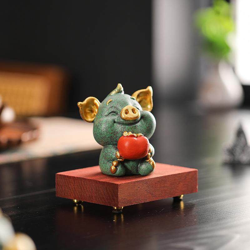 20250715青砂石猪柿大吉中创式意小摆件假盆景摆设山客厅茶面桌石,家居饰品,装饰摆件,淘宝优惠券,粉丝福利购,淘宝优惠卷