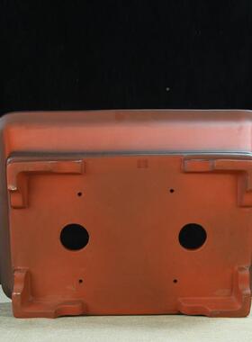 特大号紫砂花盆柴烧F98SJ99J长形方槽盆老桩假山瓷陶盆马景盆