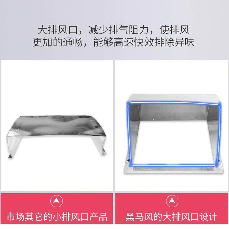 防304不锈钢方128外墙罩防风罩排气扇出风口雨罩油烟机排风口形风