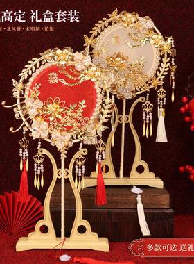 10076938新娘结婚秀禾明新古典古风双面制手工成汉品景泰蓝红色唐