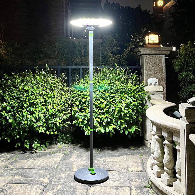 2024新款户外太阳能庭院灯网铝材飞碟红小院地布置防水露营可落移