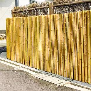 竹竹篱栅栏围栏户外笆防腐竹庭院花园围栏竹日竹篱笆墙式隔断篱竿