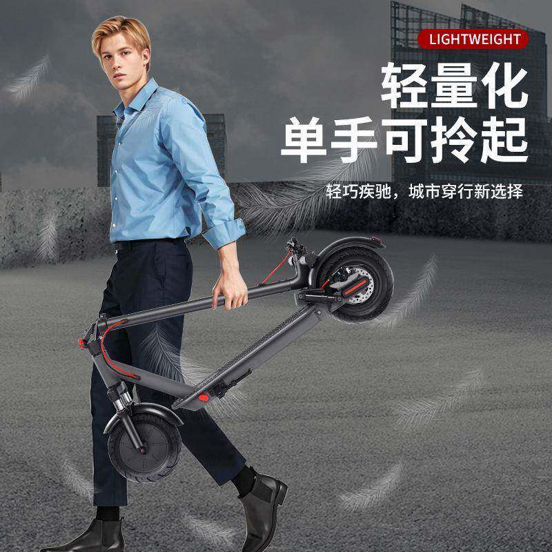 新款前后叠震BWZ电动车滑板车折便携减代步锂电池可叠折两轮成人