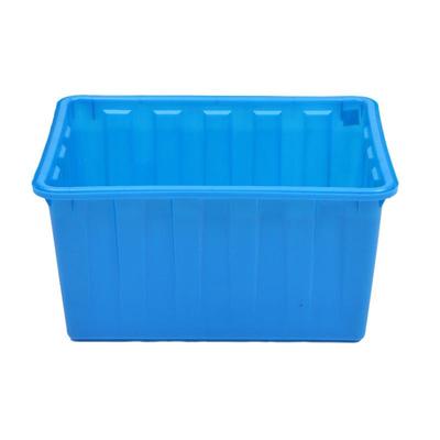 白蓝色牛箱筋塑水箱料90L水箱长方用形水桶周转IVR家储水箱熟胶箱